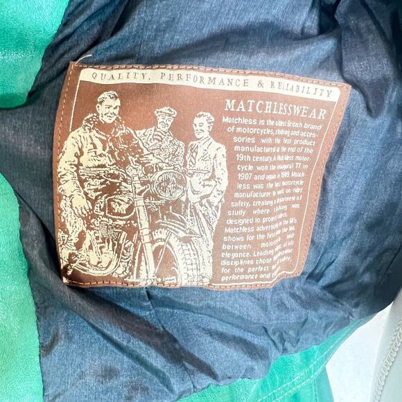 COPY - Matchless Biker Leather Jacket in British Green Size XS (44) - Picture 6 of 11